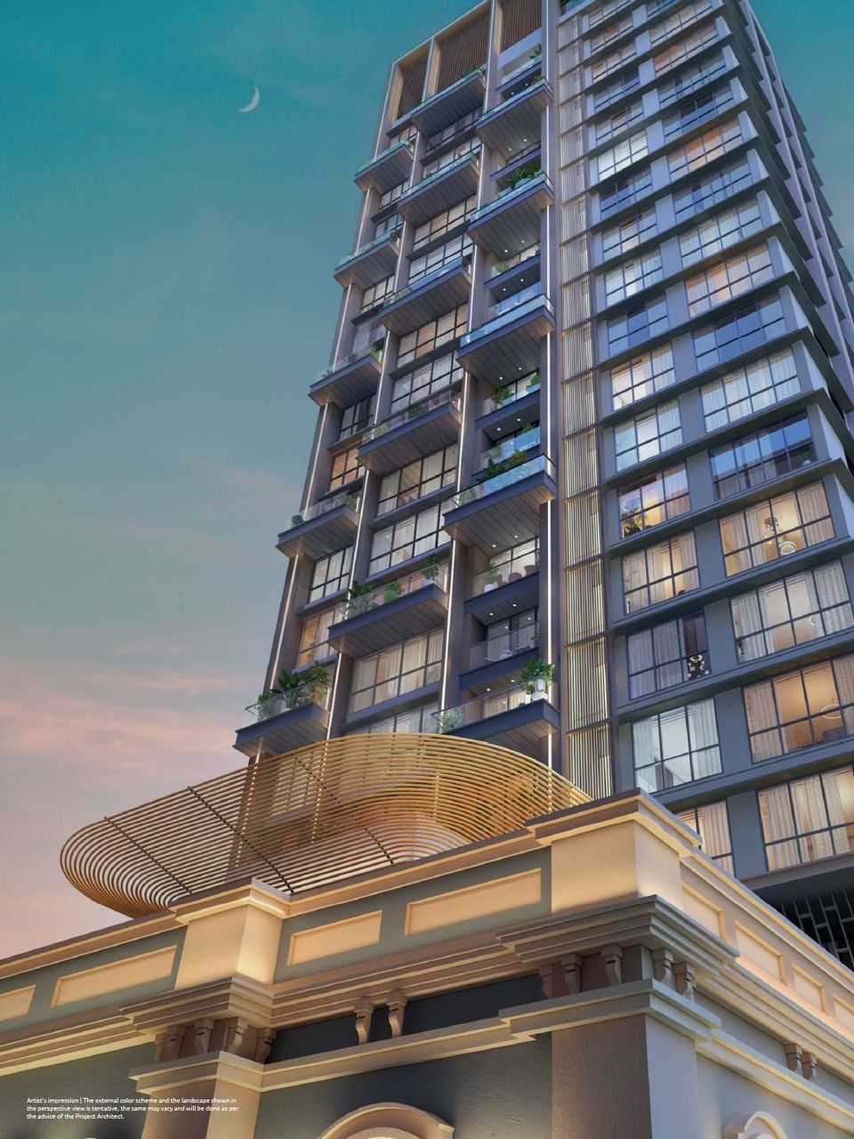 Merlin Azure exterior. Artist's impression. Source: Merlin Azure brochure, Merlin Group (Dec 2023)